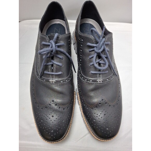 COLE HAAN ZEROGRAND Men\'s Wingtip Oxford Brogues Navy Leather Size 13 M main image 10